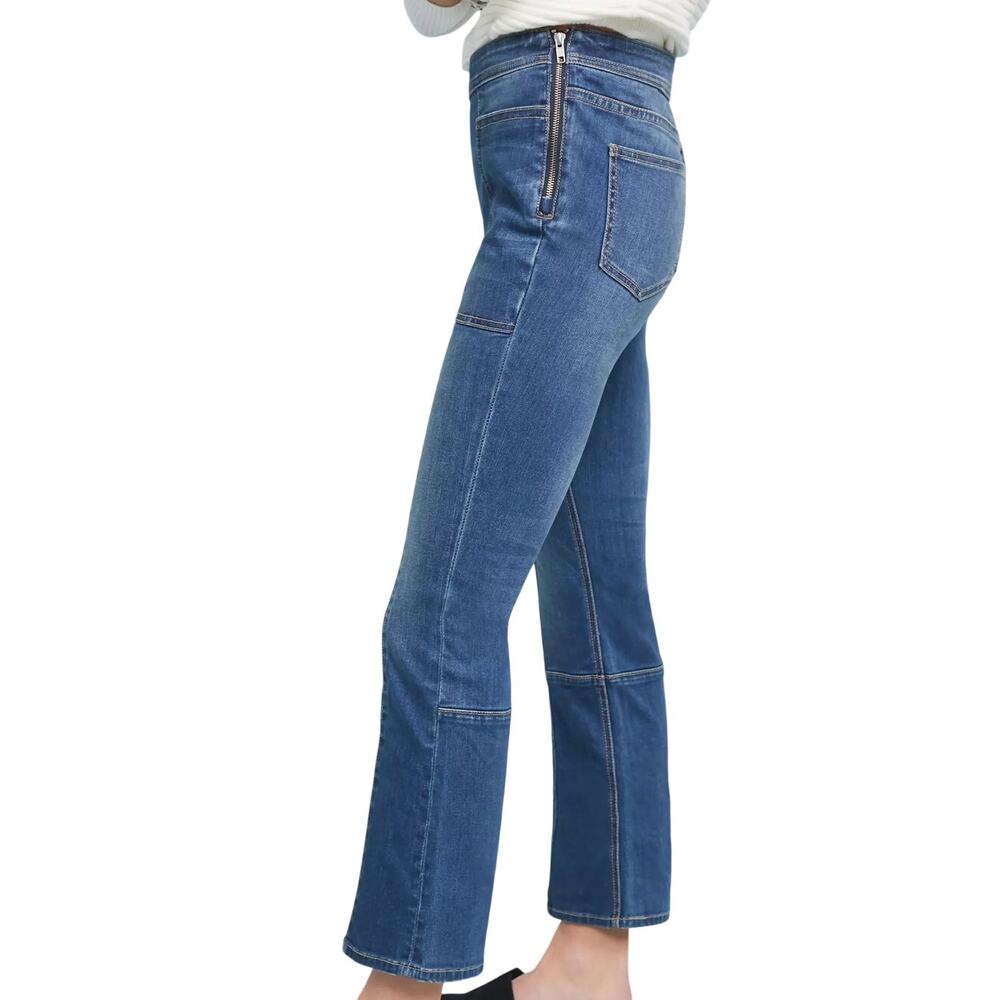 Pilcro Anthropologie Cropped Bootcut Jeans Women's 25 Patchwork Flare Y2K Indie - Picture 10 of 16